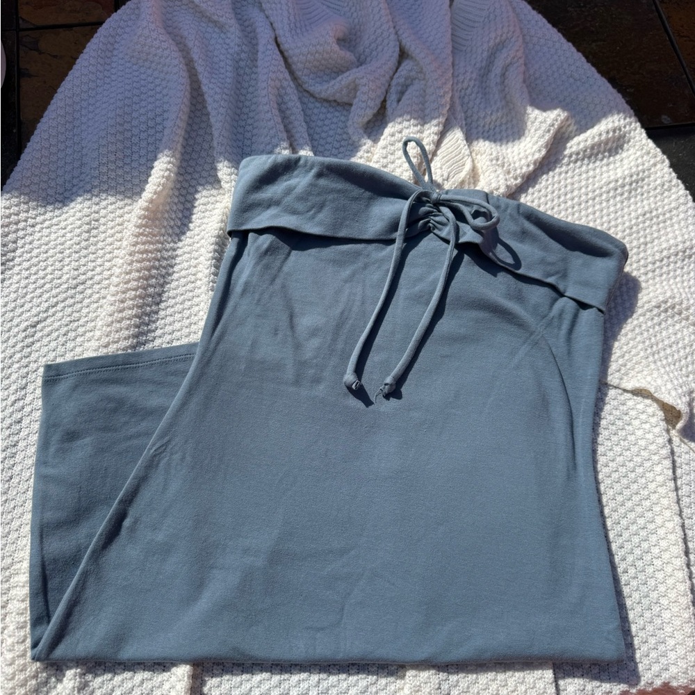 Cute Summer Blue Strapless Dress